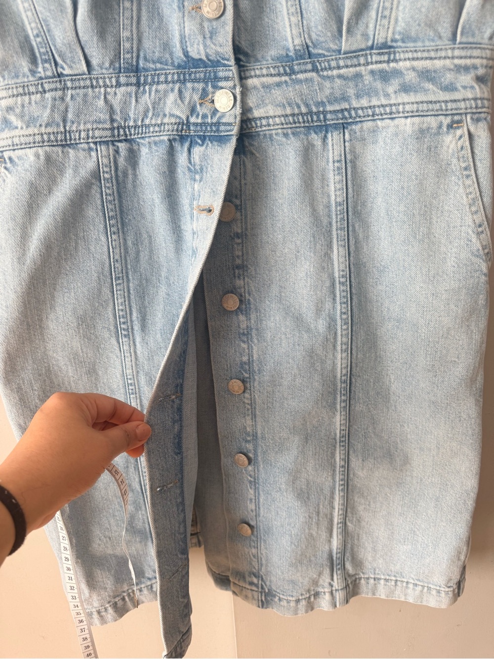 Madewell Denim Cap-Sleeve Shirtdress in Aquino Wash 100% Cotton - Picture 6 of 8